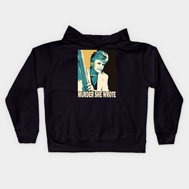 Murder She Wrote Poster Limit Color Kids Hoodie by erd's